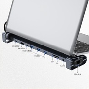 ROZGAŁĘZIACZ USB HUB PRZEJŚCIÓWKA USB-C 10w1 3xUSB HDMI SD TF VGA JACK LAN