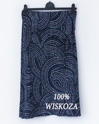 Spódnica Midi Spencer Granatowa z Wiskozy 42/44/46