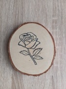 Walentynki, dzień Kobiet. Prezent  Różyczka. Podkładka pod kubek. 