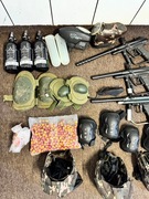 paintball marker butla co2 loader faty maski ochraniacze kulki komplet