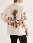 Zeta otto malowana marynarka jak haft oversize 44 46 48