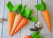 Marchewki bawełniane. Marchewki szyte ręcznie. Zestaw 3 marchewek.