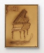 Oryg. minimalist. rys."Kołysanka na fortepian" z cert. i sygnaturą 