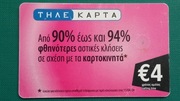 GRECJA     -  Karta telefoniczna  /  ODMIANA 