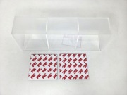 ORGANIZER z 3 Przegródkami Na Lodówkę z Magnesem, Przeźroczysty-NiHome