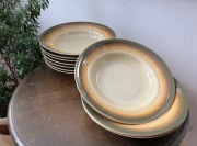 Zestaw 10 talerzy głębokich Tułowice PRL Vintage