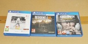 GRY PS4 ZESTAW!!! Resident Evil Biohazard Call Of Duty WWII FIFA 21