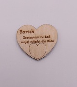 HIT! Personalizowany Magnes Serce - Ślad Miłości dla Dziadków