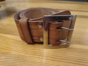 Stary solidny pas skórzany szeroki