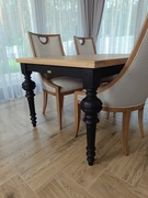 Stół dębowy 180/100 lity dąb nogi toczone 