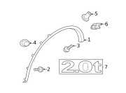 Infiniti QX50 2018+ listwa błotnika  przód 