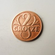 10 # 2 gr grosze 1937 RP 2 nr 2  od 20 zł  minim. kołyska
