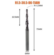 Frez do grawerowania kula stożkowa cnc 3mm r1.5