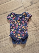 George granatowe body krótki rękaw owoce kwiaty 50