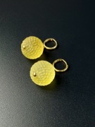 Kolczyki srebrne poztacane z bursztynem