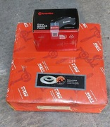 Tarcze TRW i klocki hamulcowe Brembo, tył, Suzuki Swift Sport MK6