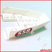 LEGO 2627pb01 KADŁUB 6x6 łódź biały z naklejką 558 z zestawu 6558