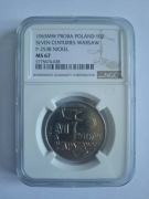 1965 Syrenka Próba Nikiel (bez palców) NGC MS67 TOP POP