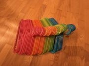 Kolorowe wieszaki dziecięce 36+12