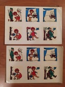 pamiątka z PRL - 2 x kalkomania Czerwony Kapturek - unikat