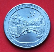 25 Centów 2011 D    r -     USA  Chickasaw    stan !!