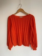 Jean Paul pomarańczowy sweter wełna moher wełniany S 36