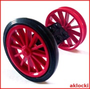 LEGO 35 KOŁO szprychowe+oś+36 opona - 1967-1976 r.