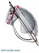 Hobby Horse LUNA A3 – duży konik na patyku + ogłowie + wodze + medalik