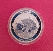 1 Dolar Australian Wombat uncja srebra 9999 z 2023 roku.