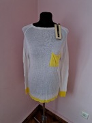Nowy cienki sweter biały M/38 monnari biały żółty