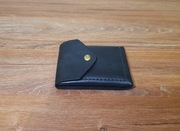 Portfel męski ze skóry naturalnej  Ręczna robota  Czarny  Nowy