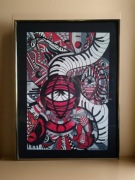 Grafika 25x36 cm w oprawie.