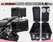 NOWE Aluminiowe kufry boczne do motocykla motocyklowe 38L asymetryczne  