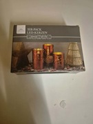 3 świece, świecznik Led  nowy