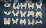 Zestaw 10 drewnianych dekorów  Skrzydła Anioła (Różne Wzory) Idealne do DIY