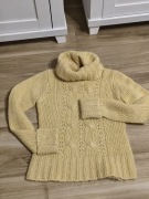 Golf żółty moher wełna akryl H&M