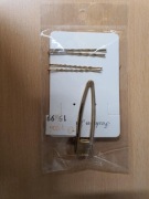 wsuwki i spinka złote do włosów zestaw