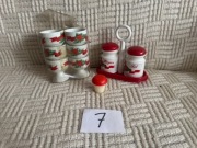 Retro zestaw na wielkanoc: kieliszki do jajek I przyprawniki