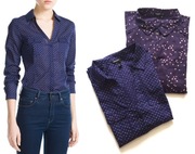 Mango 2 x granatowa bluzka / koszula