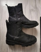 Czarne botki kozaki Esprit rozmiar 35