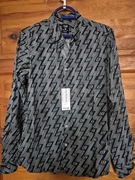 Koszula w czarno białe wzorki młodzieżowa rozpinana S New Yorker 