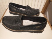 Buty damskie półbuty mokasyny Nessi skóra nat. r. 40