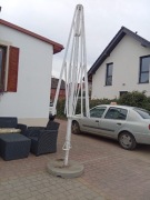 Parasol 8 ramion 4 m. Podstawa i stelaż.