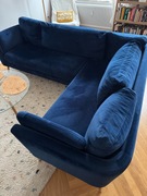 duży narożnik lewy z funkcją spania w kolorze Navy Blue z firmy Optisofa