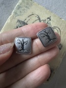 Srebrne 935 kolczyki PRL 