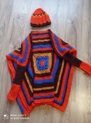 Sweter i czapka handemade szydełko. Komplet 