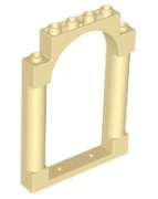 LEGO 2 x 40066 brama wejście łuk 1x4x6 - piaskowy jasny