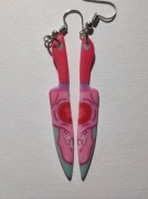 Kolczyki noże halloween 