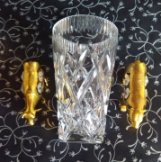 Piękny Wazon kryształowy 15 cm PRL Julia Wwa