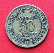 50 Centymów 1926  r  -  Francja    Merkury